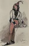 Portrait de l'acteur-sculpteur Etienne Mélingue interprètant un rôle dans la Tour de Nesle by Gustave Morin, Pastel, sold Oct 2019