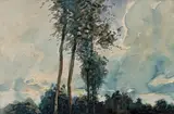 Nuages sur le chemin by Frank Myers Boggs, Aquarelle sur traits de crayon, sold Oct 2019