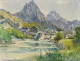 Vallée de Pralognan, le Planay by Émile Appay, Aquarelle, sold Jun 2020
