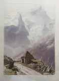 La Meije, oratoire Sainte Anne by Joanny Drevet, Aquatinte en couleur, sold Jun 2020