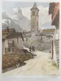 Tignes by Joanny Drevet, Lithographie en couleur, sold Jun 2020