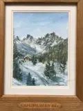 Paysage enneigé près de Courchevel by Jean-Pierre Rémon, Aquarelle gouachée signée en bas à droite, sold Jun 2020