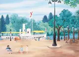 Bateau "Ville d'Annecy" à quai by Lucien Mathelin, 1942, Gouache, sold Jun 2020