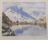 Le lac Blanc, Le mont Blanc by Joanny Drevet, Aquatinte en couleur, sold Jun 2020