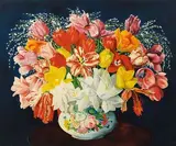 Bouquet de fleurs by Moïse Kisling, 1952, Lithographie en couleur, sold Feb 2020