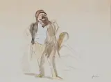 Le maître de danse by Jean-Louis Forain, Aquarelle gouachée, sold Feb 2020