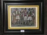 Personnages costumés by Pedro Flores García, Gouache, sold Feb 2020
