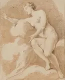 Jeune femme nue by Nicolas-René Jollain, Sanguine brulée, sold Dec 2019