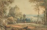 Vue du château de Pau by Claude Thienon, Aquarelle, sold Dec 2019