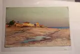 La plage de Vintimille le soir by Ernest Louis Lessieux, Aquarelle partiellement gouachée sur traits de crayon noir, sold Dec 2019