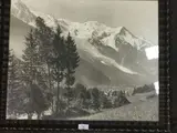 Chamonix, glacier des Bossons, Panorama du Mont-Blanc by Georges II Tairraz, Photographie en noir et blanc, sold Dec 2019