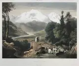 Le Mont-Blanc depuis Sallanches by Eugène Guerard, Lithographie, sold Dec 2019