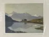 La Chapelle du Lac Noir by Edgard Bouillette, Aquatinte en couleur, sold Dec 2019
