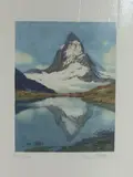 Le Matterhorn by Edgard Bouillette, Aquatinte en couleur, sold Dec 2019