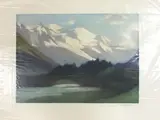 Le Mont Blanc by Edgard Bouillette, Aquatinte en couleur, sold Dec 2019