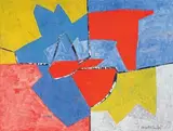 52-46 by Serge Poliakoff, 1952, Gouache sur papier, sold Nov 2019