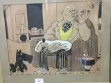 Ric et rac by Pol Rab, Plume, encre de Chine et gouache, sold Oct 2019