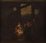 L'Adoration des bergers by Henri Charles de Serres, Toile, sold Sep 2024