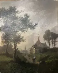 Paysage animé par temps orageux by William S. Rose, Toile, sold Sep 2024