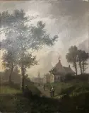 Paysage animé par temps orageux by William S. Rose, Toile, sold Sep 2024