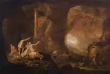Le bain de Diane et ses nymphes by Abraham van Cuylenborch, Panneau de chêne, parqueté, sold Jun 2024