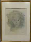 Visage de jeune femme by Léonor Fini, Lithographie en couleur signée en bas à droite et numérotée, sold Jun 2024