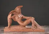 Nu à l'oiseau by Demeter H. Chipăruş, Épreuve en terre cuite patinée, sold Jun 2024