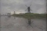 Vue des environs de Bruges by Pieter ten Cate, Fusain et pastel, sold Jun 2024