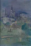 Paris, la passerelle des Arts by Jean Dufy, Toile signée en bas à droite, sold Jun 2024