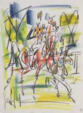 Le jockey by Gen Paul, Pastel, sold Jun 2024