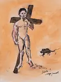 Fidèle ! (portrait d'un apôtre ?) by Max Jacob, Aquarelle, sold Jun 2024