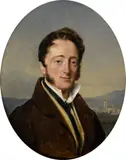Portrait d'homme en buste by Jacques Raymond Brascassat, Toile à vue ovale, sold May 2024