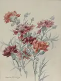 OEillets by Louise Abbéma, Aquarelle signée en bas à gauche, sold May 2024