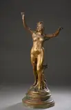 La Sève by Raoul Larche, Épreuve en bronze à patine mordorée, fonte d'édition ancienne de Siot Decauville Paris, sold May 2024