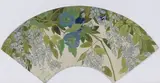 Branches fleuries (projet d'éventail), circa 1905-07 by Georges de Feure, Gouache signée en bas à gauche, sold May 2024