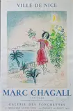 Ville de Nice by Marc Chagall, 1970, Affiche lithographique en couleur, gravée par Charles SORLIER et signée à l'encre par Marc, sold Sep 2024