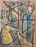 Sans titre, circa 1948 by David Lan-Bar, Gouache, aquarelle et lavis d'encre sur papier, sold Sep 2024