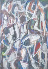 Sans titre by David Lan-Bar, 1965, Gouache sur papier, sold Sep 2024