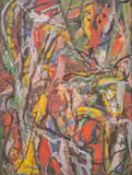 Sans titre by David Lan-Bar, 1965, Gouache et lavis d'encre sur papier, sold Sep 2024