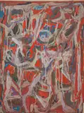 Sans titre by David Lan-Bar, 1964, Gouache sur papier, sold Sep 2024