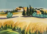 Paysage provençal by Jean Triolet, Lithographie signée et numérotée A vue:, sold Sep 2024