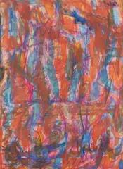 Composition abstraite by David Lan-Bar, Gouache sur papier, sold Jul 2021