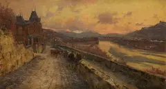 Vue de Saint-Martin-le-Vinoux près de Grenoble by Charles Bertier, Toile, sold Jun 2021