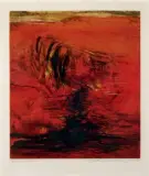 Sans titre (Agerup 161) by Zao Wou-ki, Eau-forte et aquatinte en couleurs, sold Nov 2014