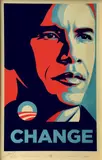 Change by Shepard Fairey, Lithographie offset en couleurs, sold Jun 2014