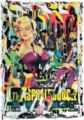 Norma Monroe by Michael Viviani, 2010, Collage d’affiches déchirées sur toile, sold Jun 2014
