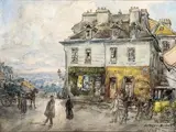 Montmartre by Georges Tiret-Bognet, Aquarelle, sold Mar 2012
