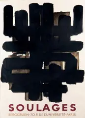 Sans titre by Pierre Soulages, Affiche en couleur de la Galerie Berggruen, sold Mar 2012