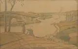 Le fleuve by Henri Rivière, 1897, Lithographie en couleurs de la série des aspects de la nature, sold Jul 2023