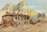 La Signoria au Figaret by Gustave Mossa, 1909, Aquarelle sur papier, sold Jun 2023